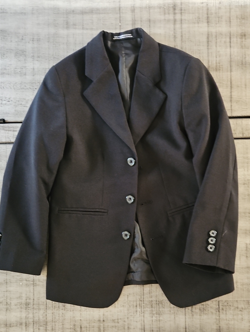 Classic Black Kids's Suit Jacket - Tailored Button Front